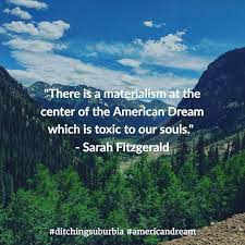 Repost Ditchingsuburbia There Is A Materialism At The Center Of The American Dream Which Is Toxic To Our Souls Happy Quotes Quotes For Kids New Quotes