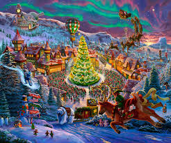 Santa S North Pole By Zac Kinkade Village Gallery If you travelled to the north pole, surely you'd find santa, right? santa s north pole by zac kinkade