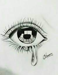 Draw An Eye With Teardrop Step By Step By Me:) — Steemit