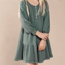 Rylee And Cru Spruce Thermal Girls Dress