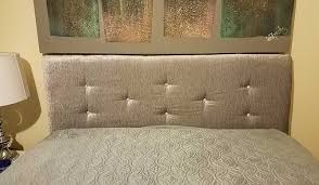 Flip the headboard over, so the back of the board is now facing up and resting on the batting you have just stapled. Diy Upholstered Headboard Jackson Free Press Jackson Ms
