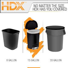 35 quart waste container lids: Hdx 13 Gallon White Drawstring Kitchen Trash Bags 55 Count Hdx959537 The Home Depot