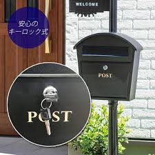 楽天市場 先着順200円offクーポン 表札 付き ポスト スタンド スタンドポスト 郵便受け 置き型ポスト ledライト 街路灯 ガーデンライト 郵便ポスト 鍵付き キーロック式 おしゃれ ヨーロッパ 北欧 街灯 アンティーク レトロ ヴィンテージ メールボックス ブラック