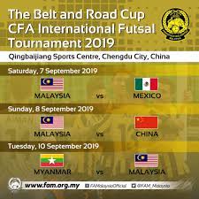 Malaysia observes utc + 8 standard time year round. Fa Malaysia On Twitter The Belt And Road Cup Cfa International Futsal Tournament 2019 Match Fixtures National Men S Futsal Squad Will Take On Mexico Tomorrow At 11 30am Malaysian Time China On 8th