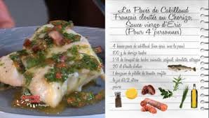 Paves De Cabillaud Francais Cloutes Au Chorizo Sauce Vierge D Eric Les Carnets De Julie Cabillaud Chorizo Recette