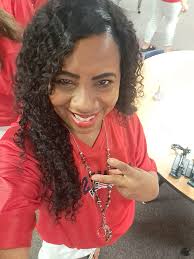 Today, at school we greet the teacher. The faculty wore red jersey shirts  and white pants.