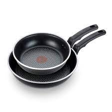 T Fal Cook Strain Nonstick Cookware Set 2 Piece Fry Pan Set 9 5 And 11 Inch Black Walmart Com Walmart Com