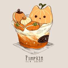 Pumpkin Cat 01 An Art Print By Nadia Kim Kawaii Drawings Cute Food Art Cute Animal Drawings
