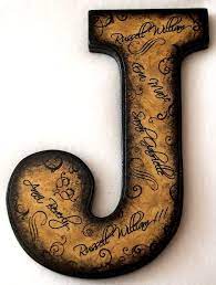 J and u were added in the 16th century, . Letter J Each One Is Custom Made No Two Are Alike Letter J Lettering Alphabet Letter A Crafts