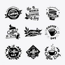 Download Premium Vector Of International Coffee Day Logo Vector Set 1203097 Vector Logo Coffee Vector International Coffee