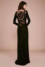 Talitha Long-Sleeve Crepe Gown