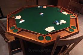 Welcome to the 4 patch table topper! Flea Market Find And Refelting A Poker Table Scavenger Chic