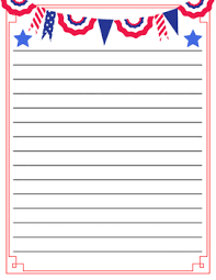 A printable writing template from the story of the three little pigs. Patriotic Writing Paper Worksheets Teaching Resources Tpt