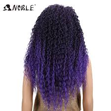 Purple ombre hair looks breathtaking and alternative color variations are surely mainstream nowadays. Noble Kinky Curly Ombre Wig Black Purple 26 235g Heat Resistant Synthetic Wigs For Women Glueless Side Fringe Synthetic None Lace Wigs Aliexpress