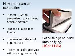 Check spelling or type a new query. How To Prepare An Exhortation Ppt Download