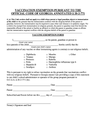 Vaccination and legal exemption of vaccination and its. Ga Vaccine Fill Out And Sign Printable Pdf Template Signnow