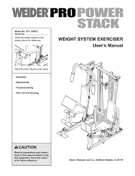 Weider 831 159833 Home Gym User Manual Manualzz Com