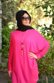 Mas Tesettur Tunik 1371 05 Fusya Basortusu Modasi Moda Stilleri Tunik