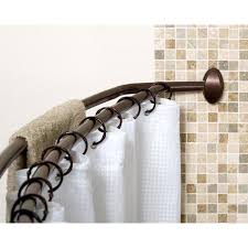 She says, a curved shower rod is a great solution for both form and function. Neverrust 45 In To 72 In Aluminum Double Curved Shower Curtain Rod In Bronze E35604hb The Home Depot