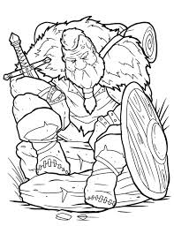 1) if you have javascript enabled you can click the print link in the top half of the page and it will automatically print the coloring page only and ignore the advertising and navigation at the top of the page. Viking With Sword And Shield Coloring Page Free Printable Coloring Pages For Kids