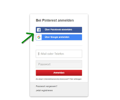 Pinterest Mit Facebook Oder Google Anmelden Pinterest Anmelden Pinterest Anmelden