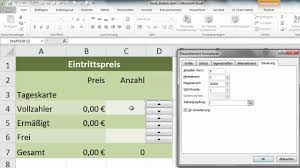Excel Formulare Mit Drehfeldern Spin Button Youtube
