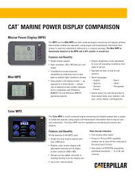 cat marine power display comparison caterpillar marine