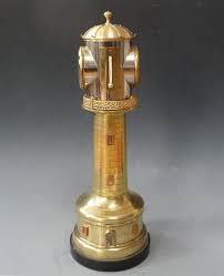 C.1890 french lighthouse automaton clock. Brass Lighthouse Clock Barometer Thermometers France Circa 1890 Artlistings