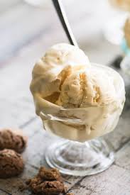 Homemade Ballymaloe No Churn Vanilla Ice Cream In A Glass Bowl With Spoon Ice Cream Recipes Pudding Ice Cream Vanilla Ice Cream