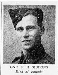 Gunner Frank Harry Siddons (1917-1944)