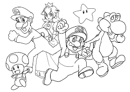 It will more fun because the kid can paint without meet the. Printable Mario Brothers Coloring Pages Coloring Home