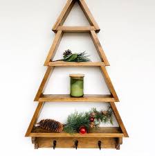 Christmas Tree Shelf Wooden Christmas Tree Tree Shelf Etsy Wooden Christmas Trees Christmas Wood Crafts Wood Christmas Tree