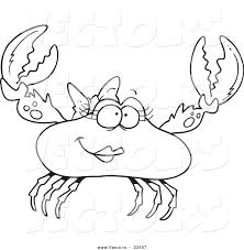 Cute crab sealife character vector illustration design. Cartoon Crab Coloring Pages Coloring And Drawing