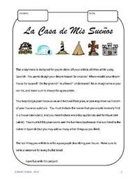 проект по английскому языку 8 класс My Dream Holiday La Casa Spanish Class Dream House Project Project Based Learning Project Based Learning Spanish Class Spanish Projects