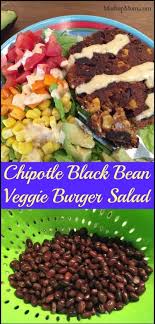It S Another Meatless Monday Recipe On Tuesday And Today We Re Cooking Up A Chipotle Black Bean Veggie Bur Veggie Burger Salad Vegetable Burger Burger Salad
