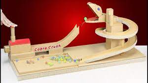 Amazing Diy Cobra Crush Marble Run From Cardboard Youtube Marble Run Cardboard Crafts Cardboard Box Crafts