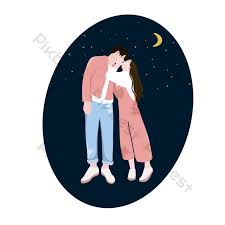 Artificial lights raise night sky luminance, creating the most visible effect of light pollution—artificial skyglow. Little Couple Kissing Under The Night Sky Drawing Png Free Png Images Psd Free Download Pikbest