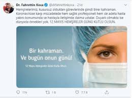 Sık sık meske konusunda uyarılar yapan sağlık bakanı fahrettin koca, sosyal medyadan gelen eleştiriler sonrası twitter kapak resmindeki maskeyi çenesine indirdiği fotoğrafını değiştirdi. Dr Fahrettin Koca On Twitter Degerli Hemsireler 38 Saglik Bransindan Arkadaslarim Sky News Kanalinin Salginla Mucadeledeki Basarimizi Anlatan Haberinden Soz Ederken Hekimlerimizle Saglik Sistemimizle Gurur Duyalim Seklindeki Cumlem Sebebiyle
