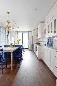 Sarah Richardson S Royal Blue Gold And White Kitchen Cottage Kitchen Inspiration Blue White Kitchens Home