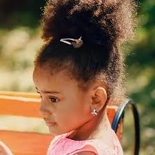 Afro Unicorn 4pc Hair Snap Clips with Silicone Character Heads in Purple  and Pink