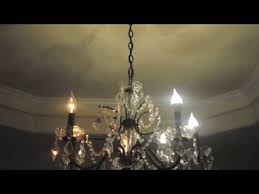 Feit Led Candelabra Light Bulb 5w Compared With 60w Bulbs In Chandelier Youtube