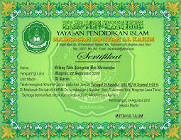 Gambar desain piagam khatam al qur sekolah islam berbasis. Facebook