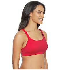 This lab tested sports bra reduces bounce by 62%. Moving Comfort Race Pink 34c Brooks Womens Fiona Medium Impact Adjustable Sports Bra B Dd Sports Bras