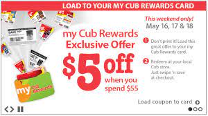 Cub foods experience survey rules and regulations. Cub Foods Coupon Save 5 On 55 With Your Rewards Card
