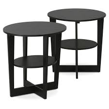 Furinno Round End Table Set Of 2 In 2020 End Table Sets Living Room Coffee Table Coffee Table