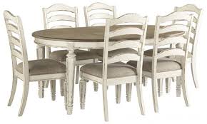 Realyn 7 Piece Dining Room Set Dining Furniture Dining Table Round Table And Chairs