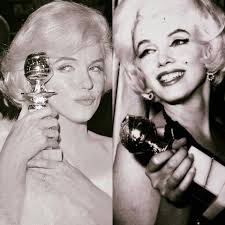 Gorgeous Marilyn, caught in the moment at the Golden Globes ceremony, March  5, 1962. She won the gold statuette that night for “World Film Favorite  Female.” 🏆 #marilynmonroe