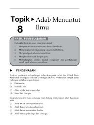 Akibat tidak beramal dengan adab makan. Topik 8 Adab Menuntut Ilmu Pdf