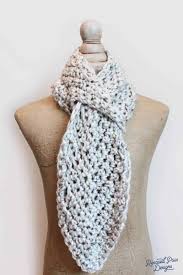 Keyhole Adjustable Scarf Crochet Pattern Rescued Paw Designs