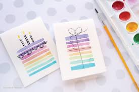 Diy Birthday Card Ideas For Kids 30 Easy Homemade Birthday Card Ideas Gifts Com Blog Simple Birthday Cards Easy Birthday Cards Diy Watercolor Birthday Cards